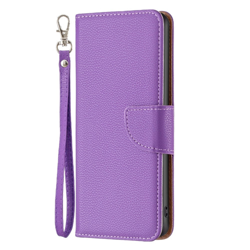 For iPhone 15 Pro Max Litchi Texture Pure Color Flip Leather Phone Case(Purple) - HoMEdemic™ 