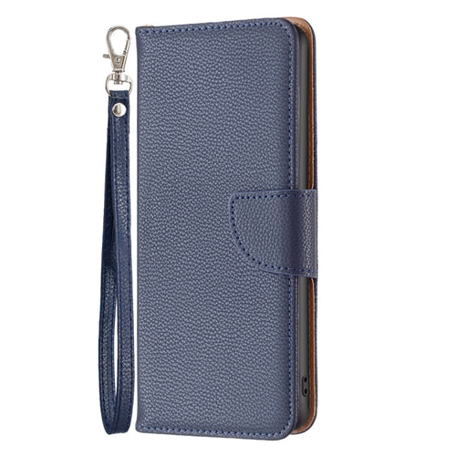 For iPhone 15 Pro Max Litchi Texture Pure Color Flip Leather Phone Case(Blue) - HoMEdemic™ 