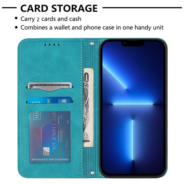 For iPhone 15 Pro Football Texture Magnetic Leather Flip Phone Case(Light Blue) - HoMEdemic™ 
