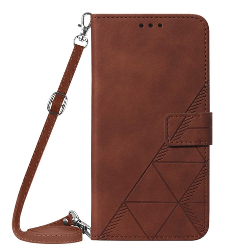 For iPhone 15 Pro Max Crossbody 3D Embossed Flip Leather Phone Case(Brown) - HoMEdemic™ 