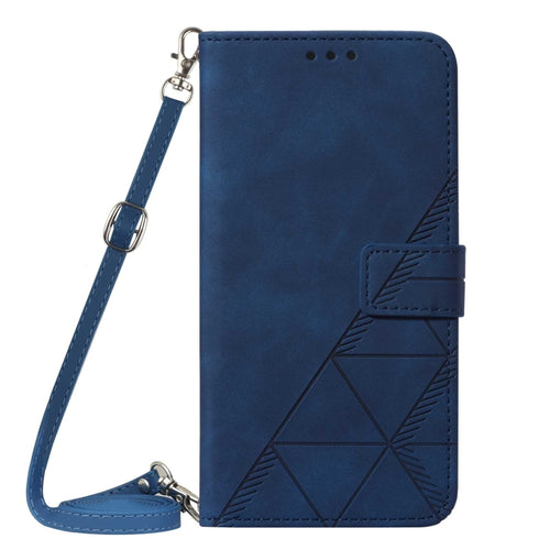 For iPhone 15 Pro Max Crossbody 3D Embossed Flip Leather Phone Case(Blue) - HoMEdemic™ 