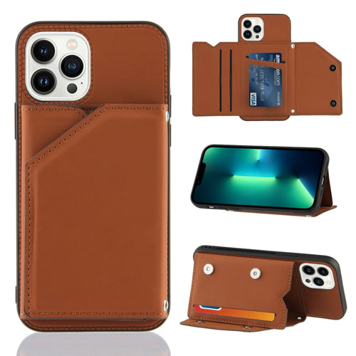 For iPhone 15 Pro Max Skin Feel PU + TPU + PC Back Cover Shockproof Case(Brown) - HoMEdemic™ 