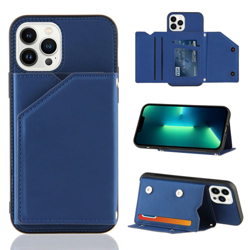 For iPhone 15 Pro Max Skin Feel PU + TPU + PC Back Cover Shockproof Case(Royal Blue) - HoMEdemic™ 