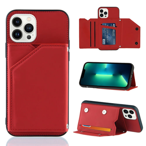 For iPhone 15 Pro Max Skin Feel PU + TPU + PC Back Cover Shockproof Case(Red) - HoMEdemic™ 