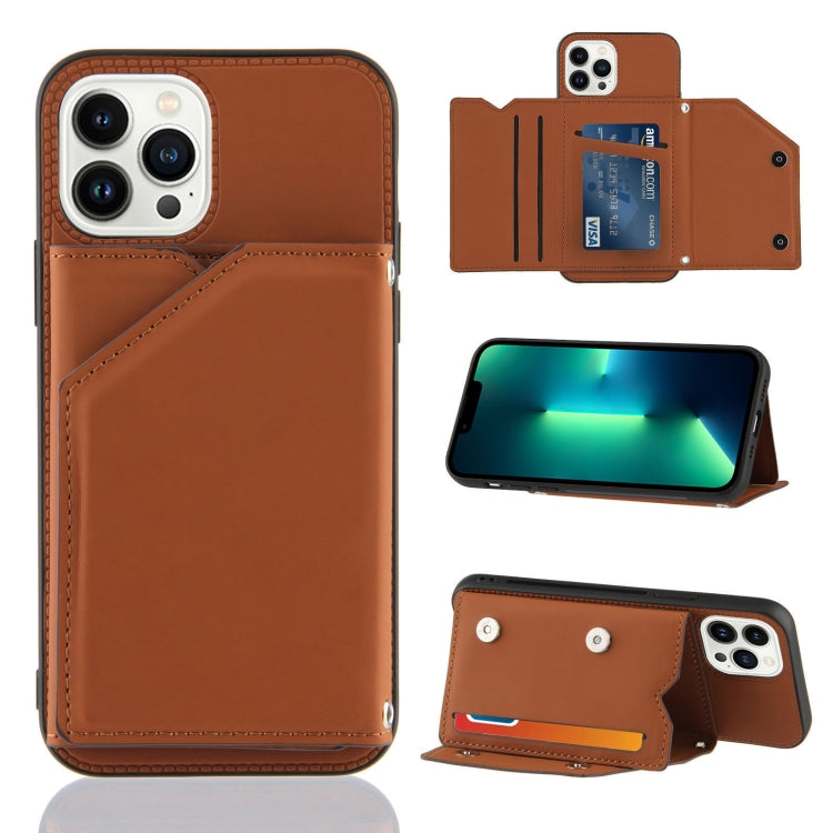 For iPhone 15 Pro Skin Feel PU + TPU + PC Back Cover Shockproof Case(Brown) - HoMEdemic™ 