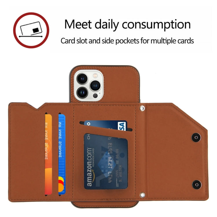 For iPhone 15 Pro Skin Feel PU + TPU + PC Back Cover Shockproof Case(Brown) - HoMEdemic™ 