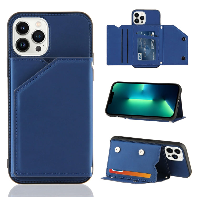 For iPhone 15 Pro Skin Feel PU + TPU + PC Back Cover Shockproof Case(Royal Blue) - HoMEdemic™ 