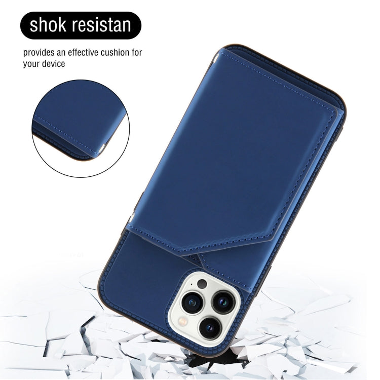 For iPhone 15 Pro Skin Feel PU + TPU + PC Back Cover Shockproof Case(Royal Blue) - HoMEdemic™ 