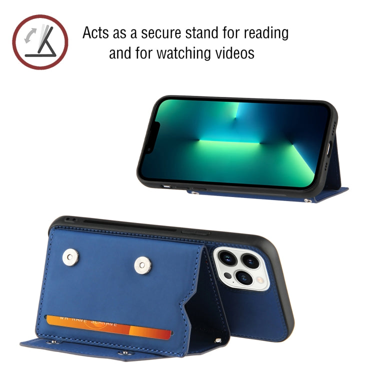 For iPhone 15 Pro Skin Feel PU + TPU + PC Back Cover Shockproof Case(Royal Blue) - HoMEdemic™ 