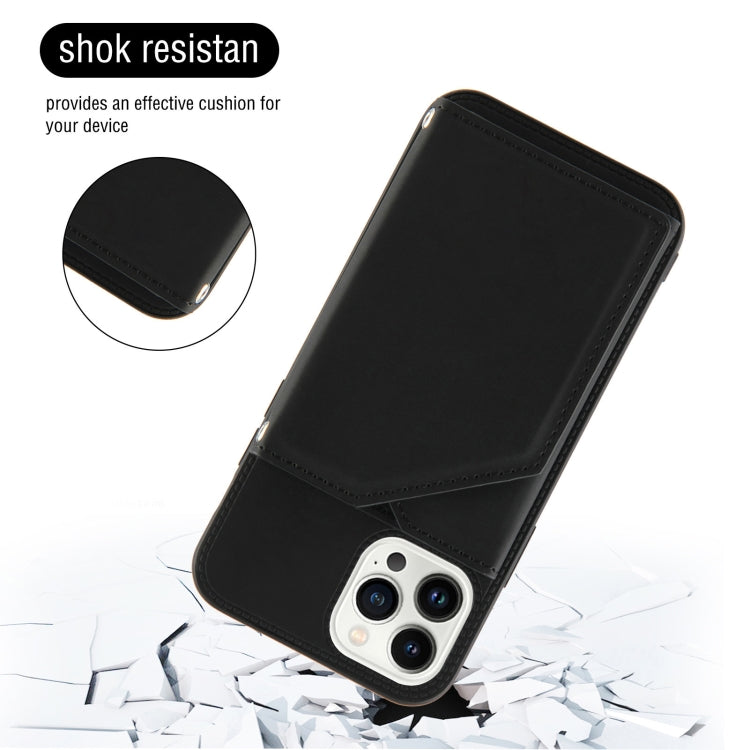 For iPhone 15 Pro Skin Feel PU + TPU + PC Back Cover Shockproof Case(Black) - HoMEdemic™ 