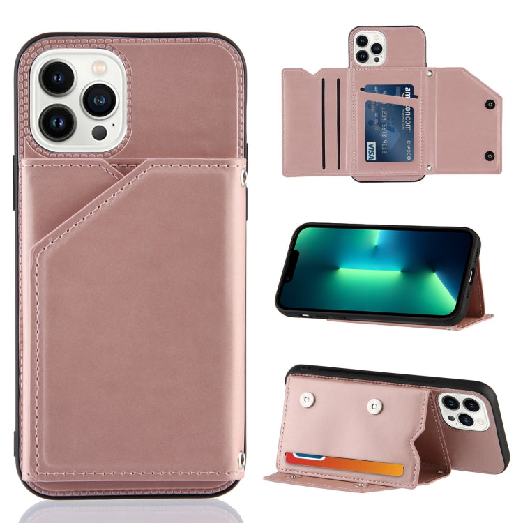 For iPhone 15 Pro Skin Feel PU + TPU + PC Back Cover Shockproof Case(Rose Gold) - HoMEdemic™ 