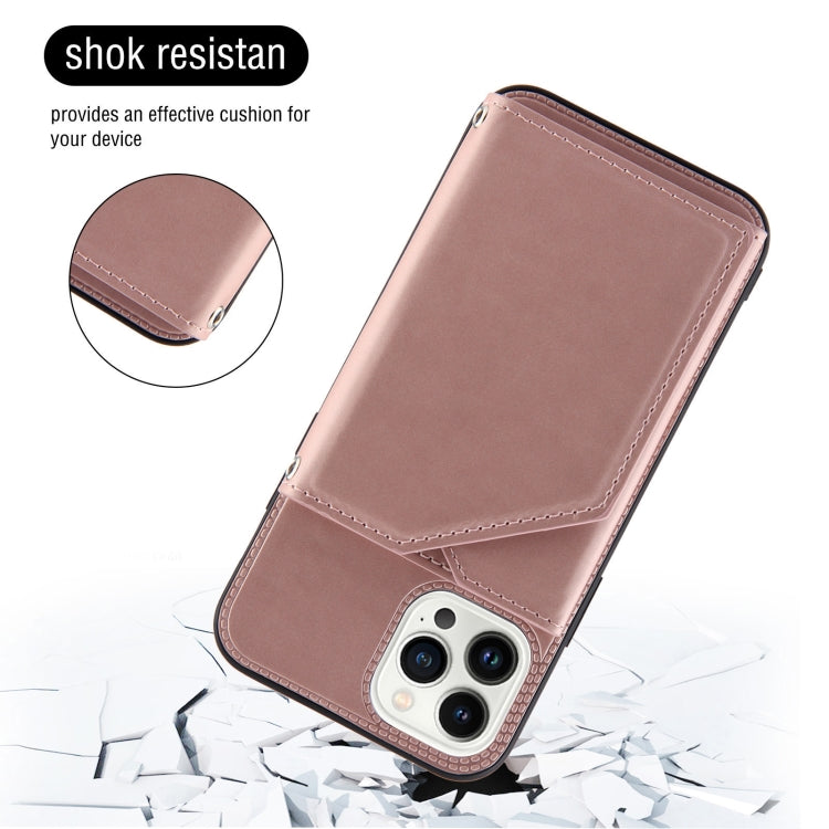 For iPhone 15 Pro Skin Feel PU + TPU + PC Back Cover Shockproof Case(Rose Gold) - HoMEdemic™ 
