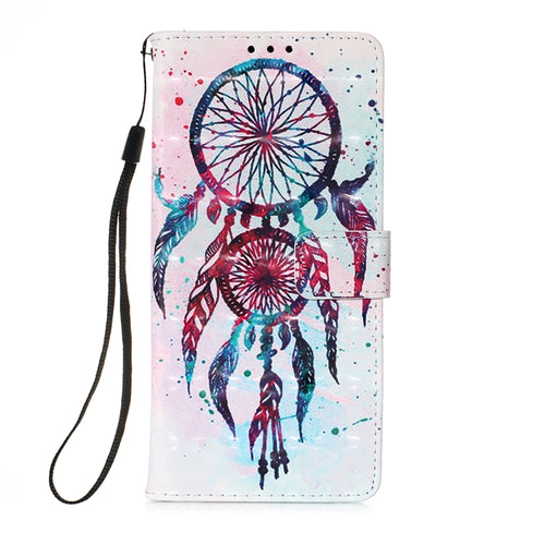 For iPhone 15 Pro Max 3D Painting Horizontal Flip Leather Phone Case(Color Drop Wind Chimes) - HoMEdemic™ 