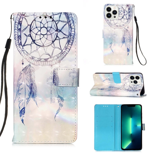 For iPhone 15 Pro Max 3D Painting Horizontal Flip Leather Phone Case(Dream Wind Chimes) - HoMEdemic™ 