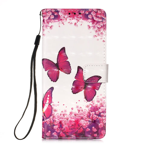 For iPhone 15 Pro Max 3D Painting Horizontal Flip Leather Phone Case(Rose Butterfly) - HoMEdemic™ 