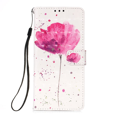 For iPhone 15 Pro Max 3D Painting Horizontal Flip Leather Phone Case(Flower) - HoMEdemic™ 