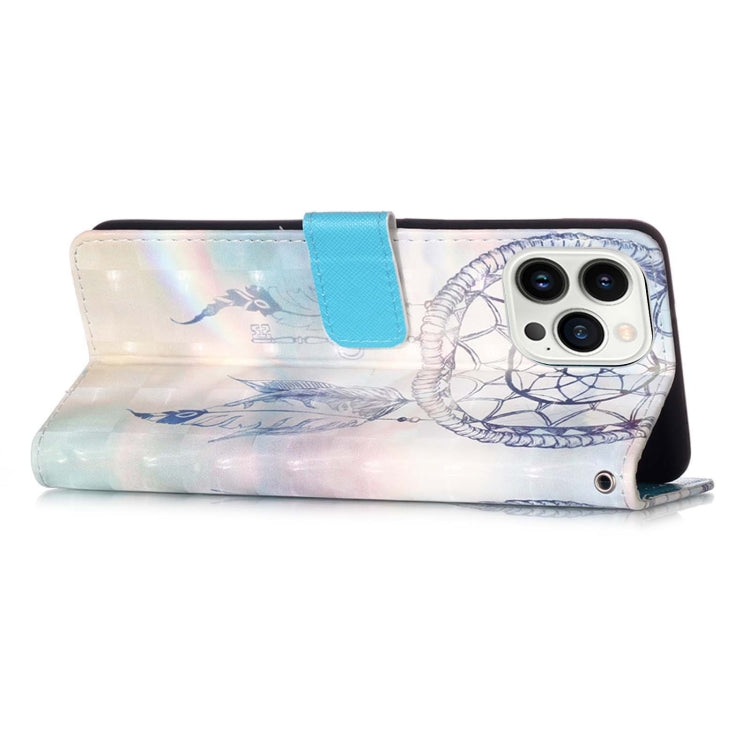 For iPhone 15 Pro 3D Painting Horizontal Flip Leather Phone Case(Dream Wind Chimes) - HoMEdemic™ 