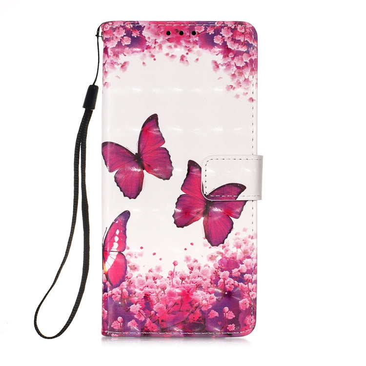 For iPhone 15 Pro 3D Painting Horizontal Flip Leather Phone Case(Rose Butterfly) - HoMEdemic™ 