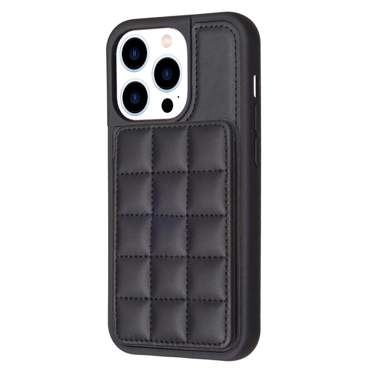 For iPhone 15 Pro Max Grid Card Slot Holder Phone Case(Black) - HoMEdemic™ 