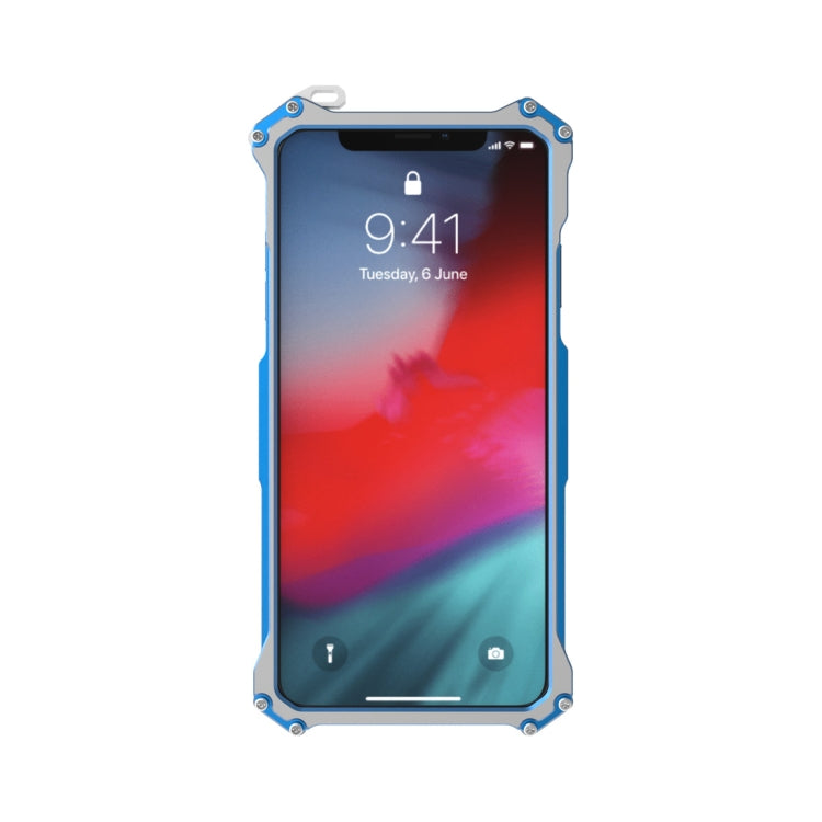 For iPhone XS Max R-JUST Shockproof Armor Metal Protective Case(Blue) - HoMEdemic™ 