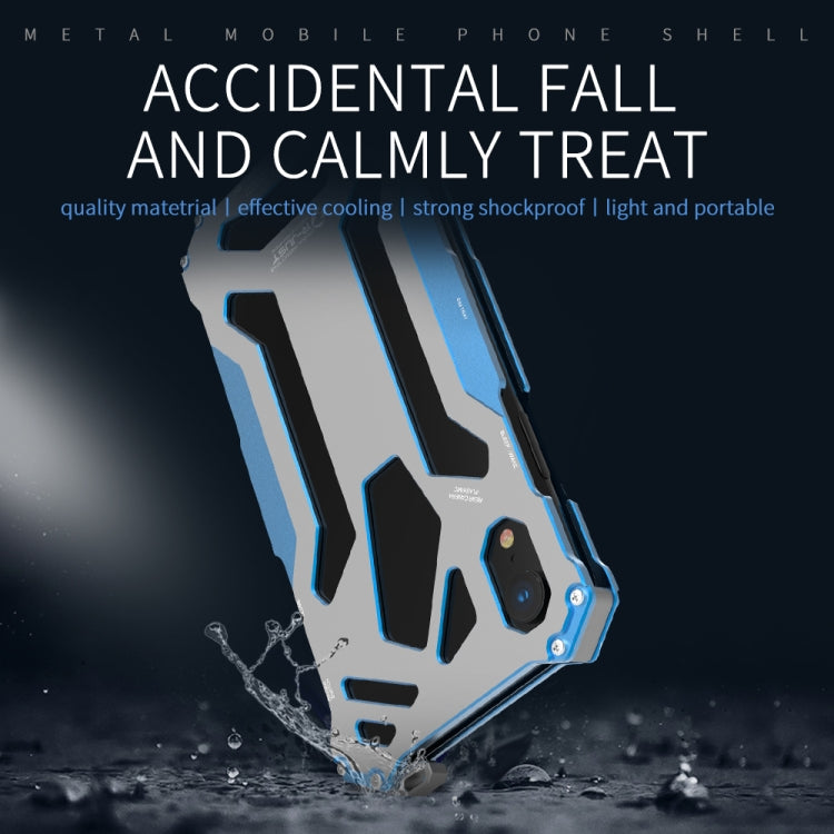 For iPhone XS Max R-JUST Shockproof Armor Metal Protective Case(Blue) - HoMEdemic™ 