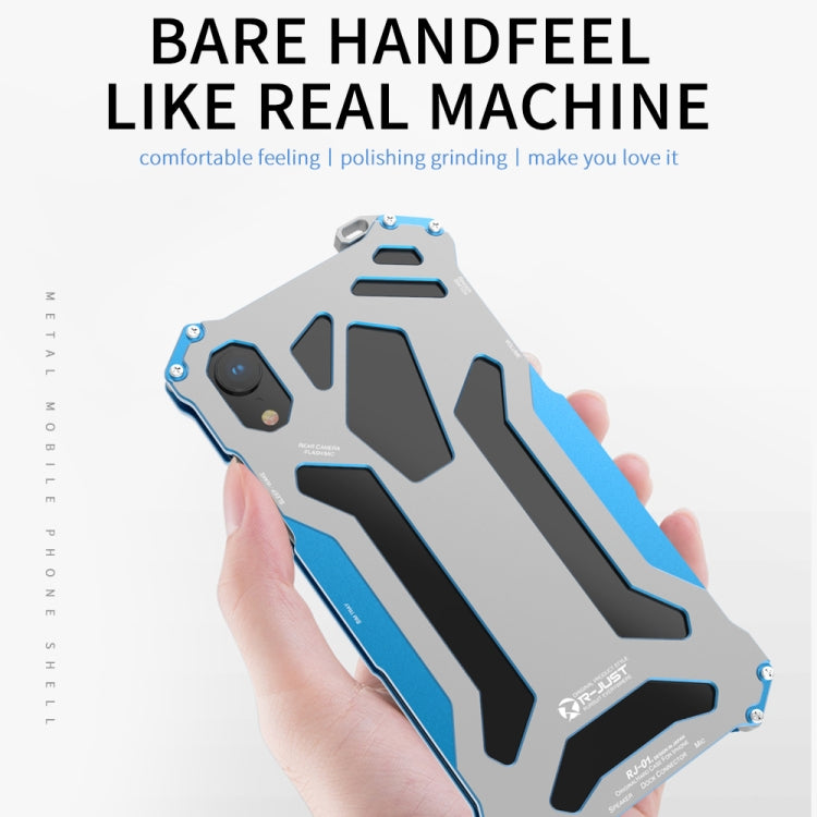 For iPhone XS Max R-JUST Shockproof Armor Metal Protective Case(Blue) - HoMEdemic™ 