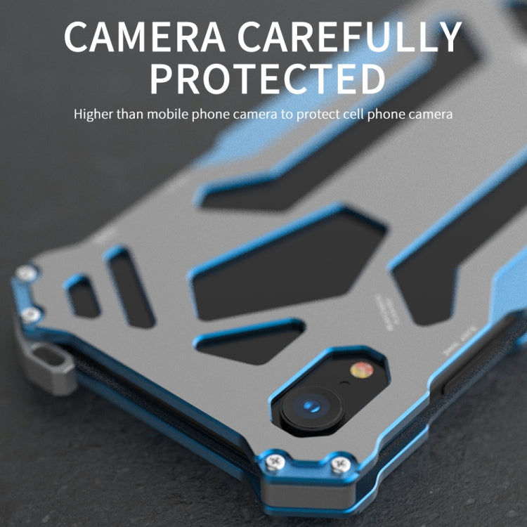 For iPhone XS Max R-JUST Shockproof Armor Metal Protective Case(Blue) - HoMEdemic™ 