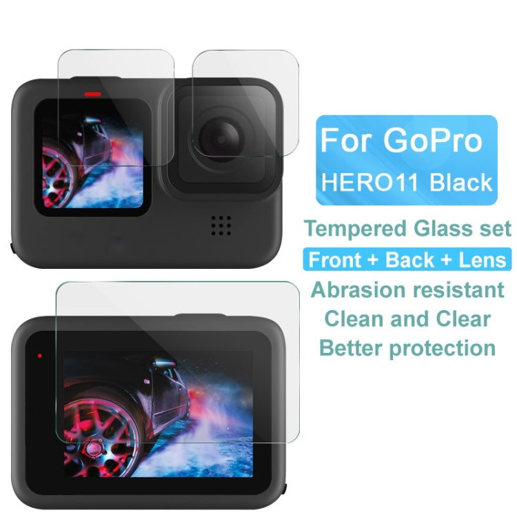 For GoPro HERO11 Black imak Rear Screen + Front Screen + Rear Camera Lens Tempered Glass Film - HoMEdemic™ 