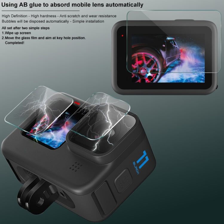 For GoPro HERO11 Black imak Rear Screen + Front Screen + Rear Camera Lens Tempered Glass Film - HoMEdemic™ 