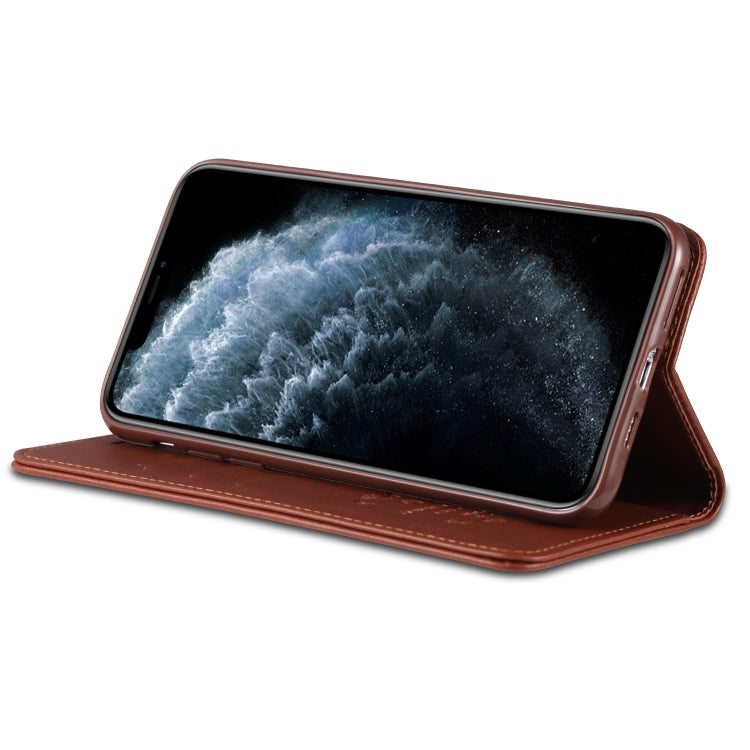 For iPhone 11 Pro Max AZNS Sheepskin Texture Horizontal Flip Leather Case with Holder & Card Slots & Wallet(Brown) - HoMEdemic™ 