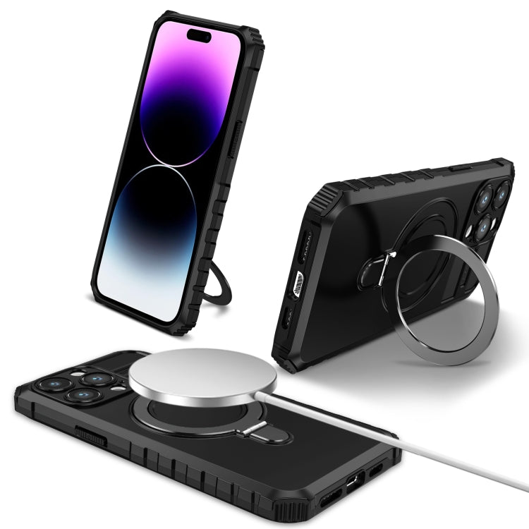 For iPhone 15 Pro MagSafe Magnetic Holder Phone Case(Black) - HoMEdemic™ 