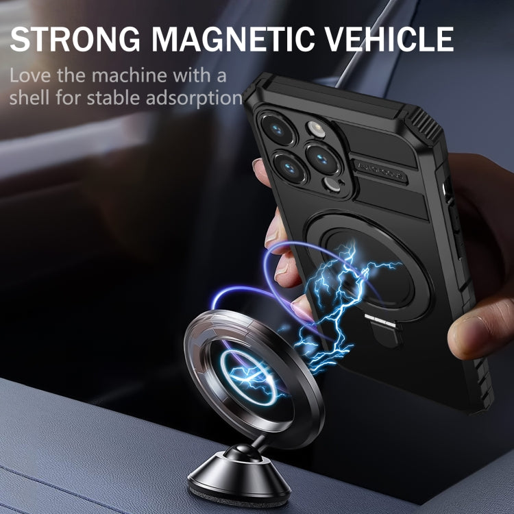 For iPhone 15 Pro MagSafe Magnetic Holder Phone Case(Black) - HoMEdemic™ 