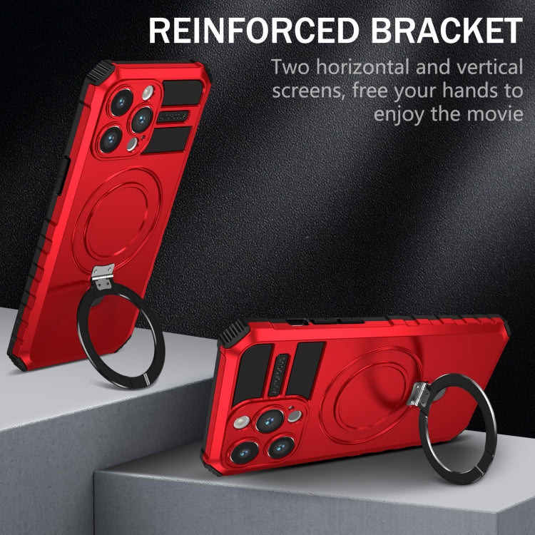 For iPhone 15 Pro MagSafe Magnetic Holder Phone Case(Red) - HoMEdemic™ 