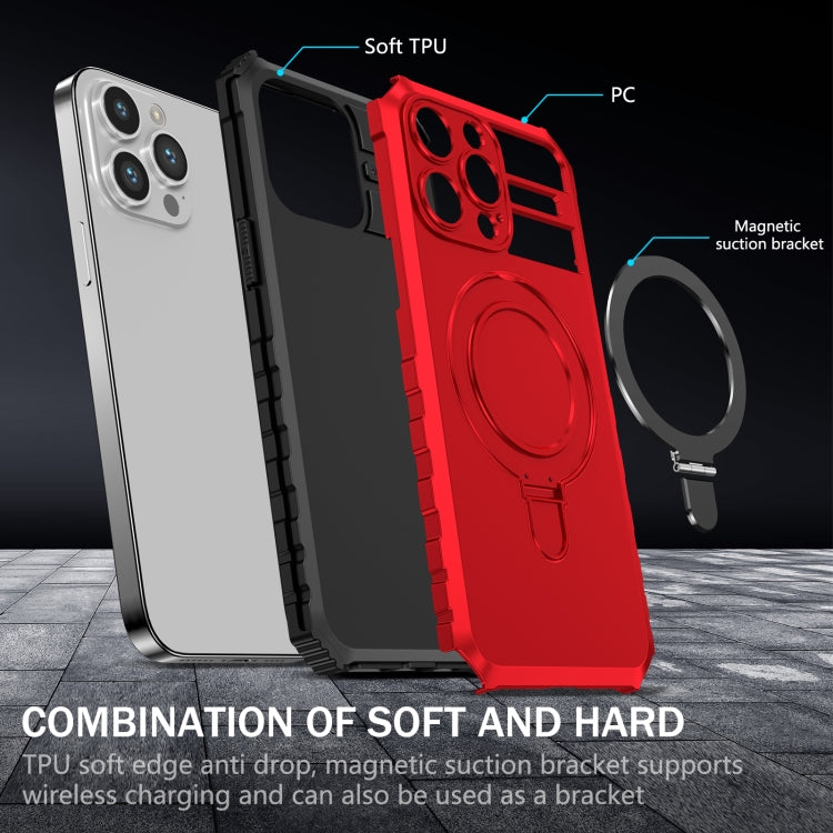 For iPhone 15 Pro MagSafe Magnetic Holder Phone Case(Red) - HoMEdemic™ 