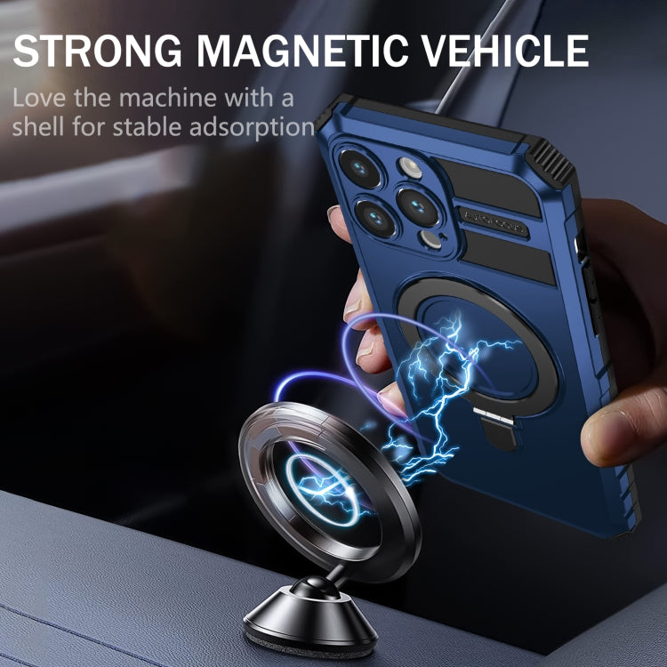 For iPhone 15 Pro MagSafe Magnetic Holder Phone Case(Blue) - HoMEdemic™ 
