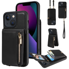 Crossbody Lanyard Zipper Wallet Leather Phone Case, For iPhone SE 2022/ 7 / 8, For iPhone 13 Pro Max, For iPhone 13 Pro, For iPhone 13 - HoMEdemic™ 