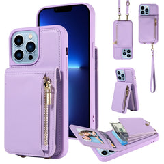 Crossbody Lanyard Zipper Wallet Leather Phone Case, For iPhone SE 2022/ 7 / 8, For iPhone 13 Pro Max, For iPhone 13 Pro, For iPhone 13 - HoMEdemic™ 