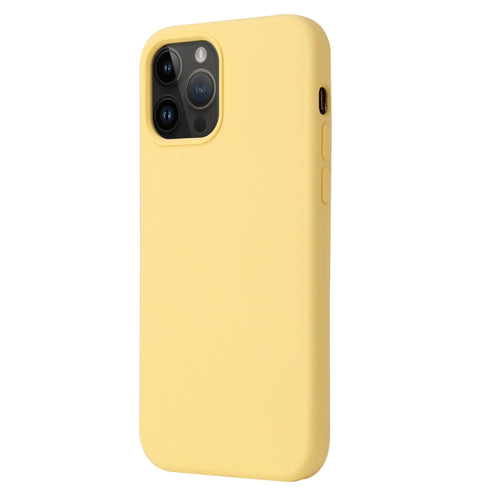 For iPhone 15 Pro Max Liquid Silicone Phone Case(Yellow) - HoMEdemic™ 