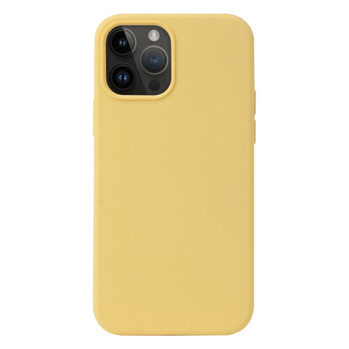 For iPhone 15 Pro Max Liquid Silicone Phone Case(Yellow) - HoMEdemic™ 