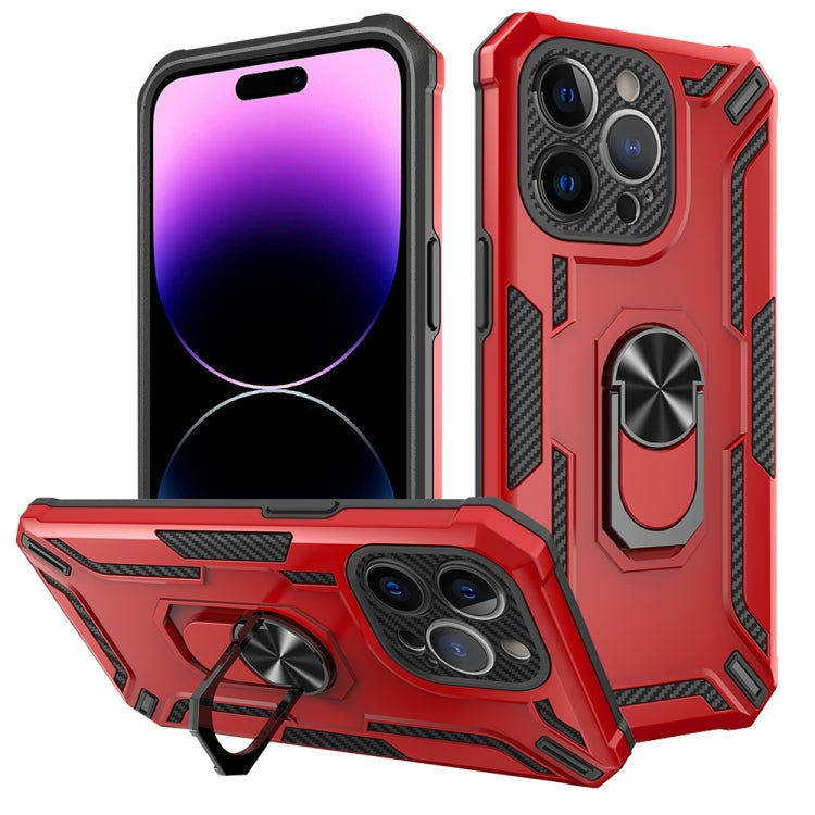 For iPhone 15 Pro Warship Armor 2 in 1 Shockproof Phone Case(Red) - HoMEdemic™ 