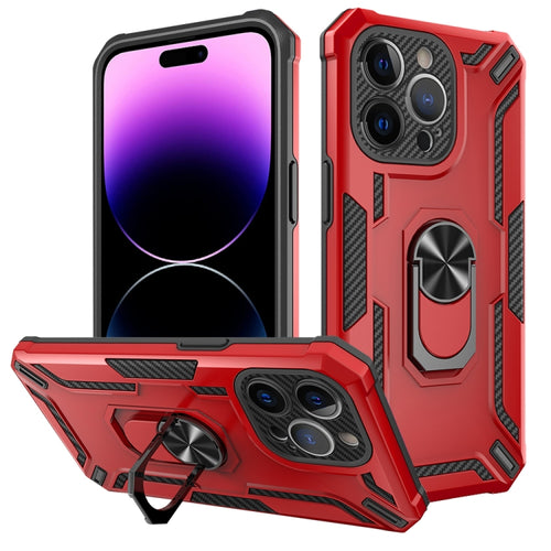 For iPhone 15 Pro Max Warship Armor 2 in 1 Shockproof Phone Case(Red) - HoMEdemic™ 