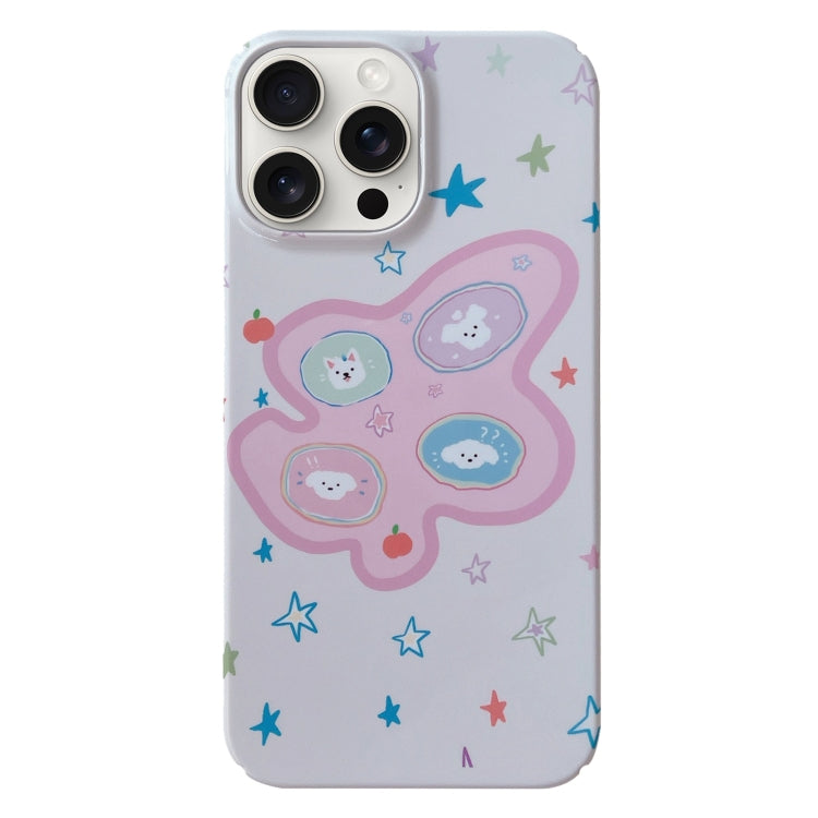 For iPhone 15 Pro Painted Pattern PC Phone Case(Starry Dogs) - HoMEdemic™ 