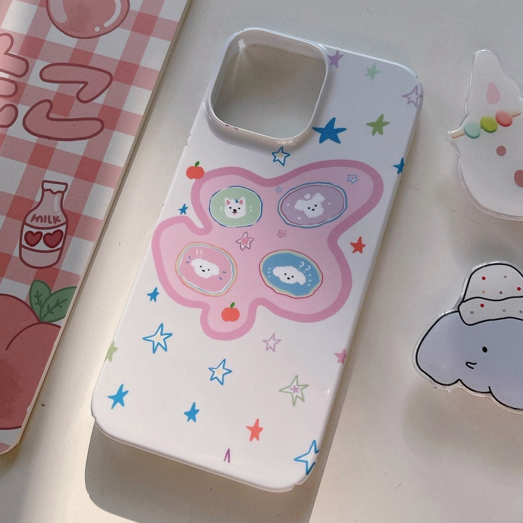For iPhone 15 Pro Painted Pattern PC Phone Case(Starry Dogs) - HoMEdemic™ 