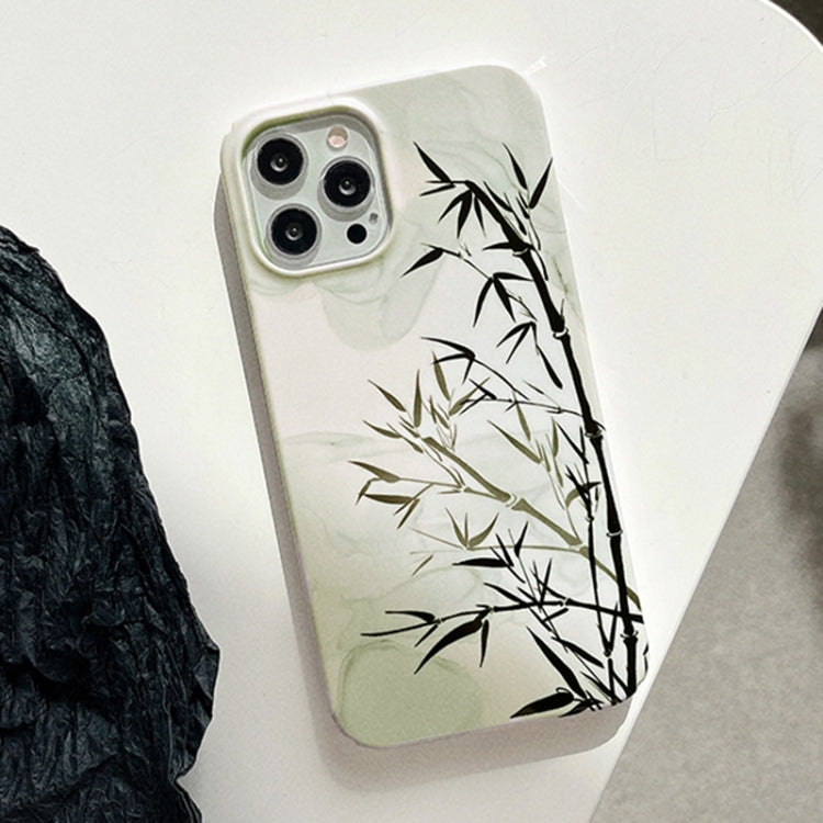 For iPhone 15 Pro Painted Pattern PC Phone Case(Ink Painting) - HoMEdemic™ 
