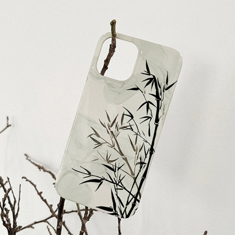For iPhone 15 Pro Painted Pattern PC Phone Case(Ink Painting) - HoMEdemic™ 