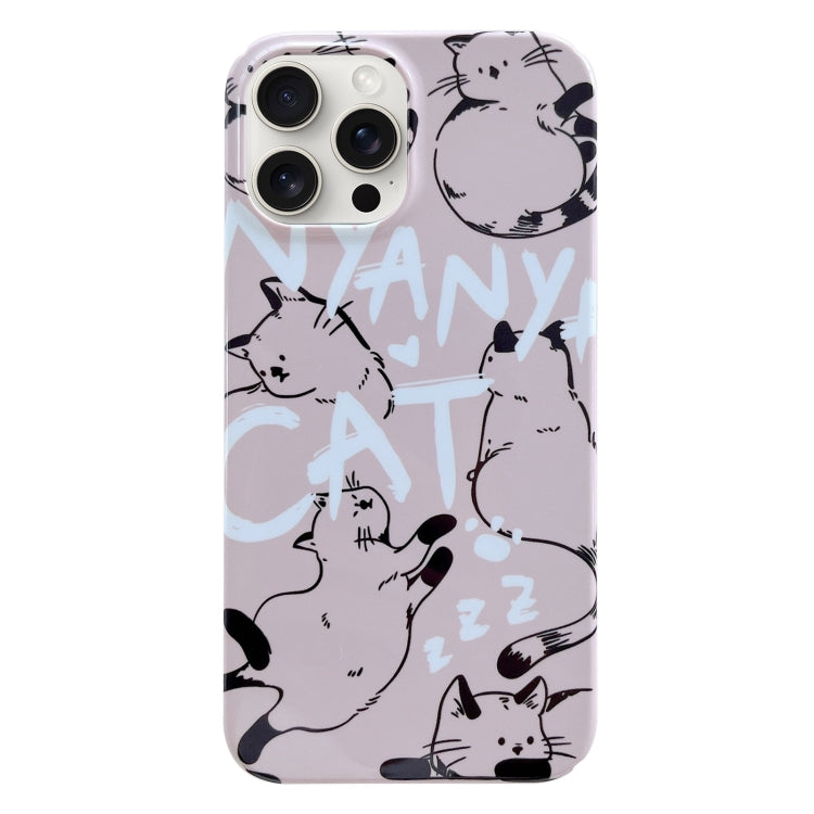 For iPhone 15 Pro Painted Pattern PC Phone Case(CATs) - HoMEdemic™ 