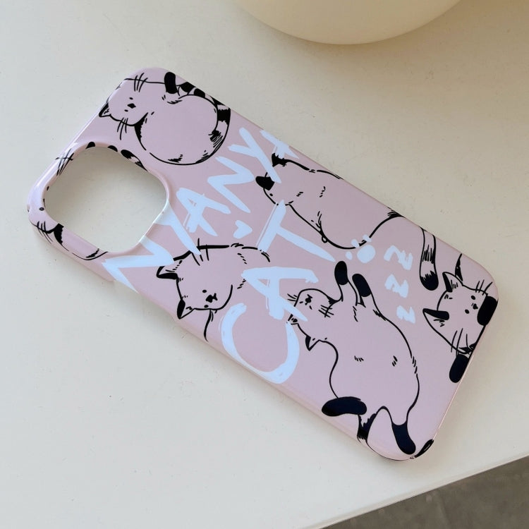 For iPhone 15 Pro Painted Pattern PC Phone Case(CATs) - HoMEdemic™ 