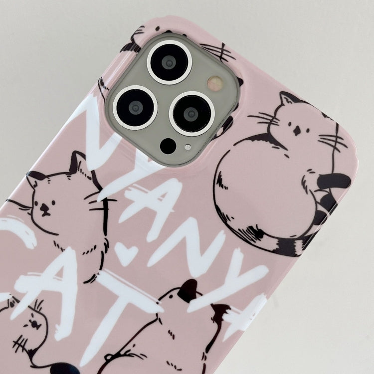 For iPhone 15 Pro Painted Pattern PC Phone Case(CATs) - HoMEdemic™ 
