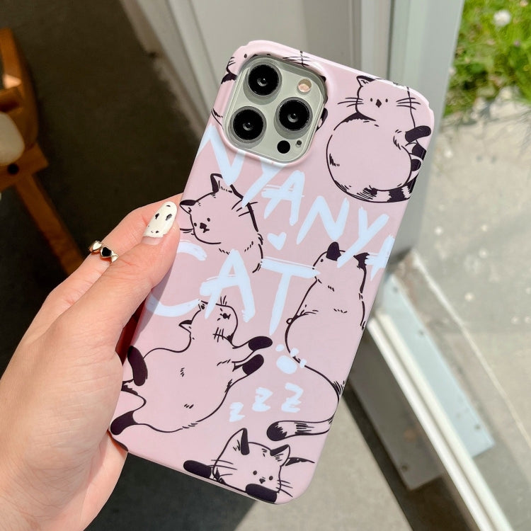 For iPhone 15 Pro Painted Pattern PC Phone Case(CATs) - HoMEdemic™ 