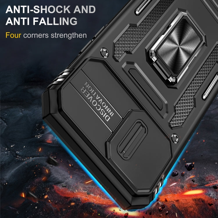For iPhone 15 Pro Armor PC + TPU Camera Shield Phone Case(Black) - HoMEdemic™ 